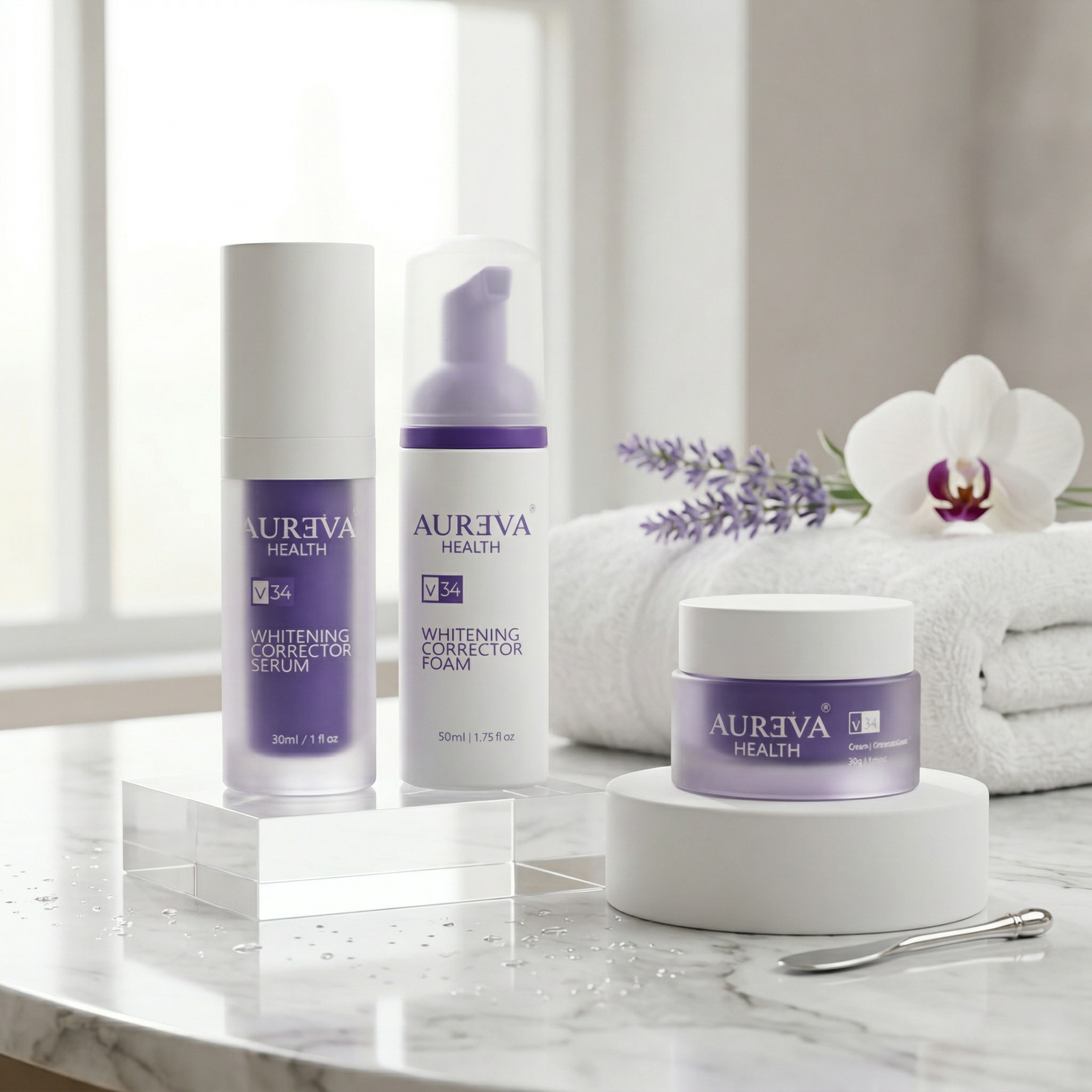 3-in-1 Purple Color Correcting Whitening Kit