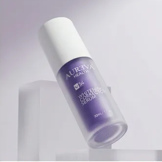 AURÉVA serum bottle at an angle
